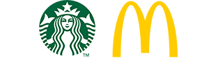 Starbucks McDonalds logos